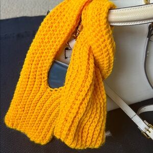 Cozy Yellow Knit phone holder